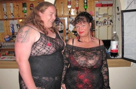Overweight women have sexual relations with a couple of men