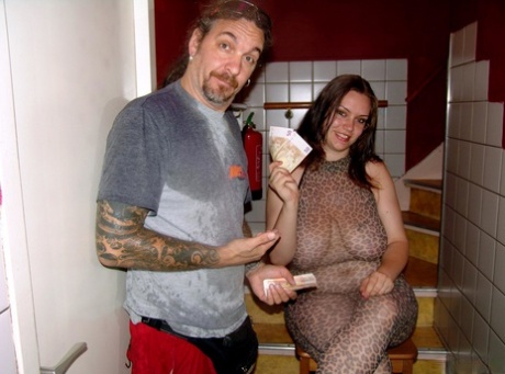 Overweight hooker gets fucked by visitors to the red light district
