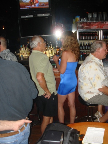 Naughty wife Double Dee & her mature GFs show their titties at a wild party