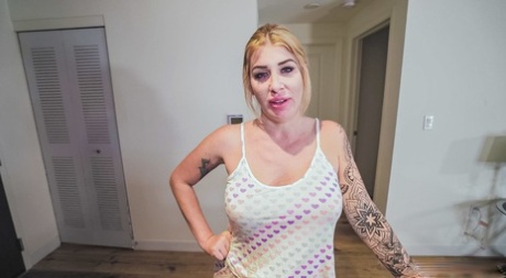 Tattooed MILF Lolly Dames fucks her stepson in POV after doing yoga