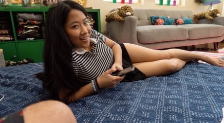 Chubby teen Alona Bloom gets her fat shaved pussy dicked POV style